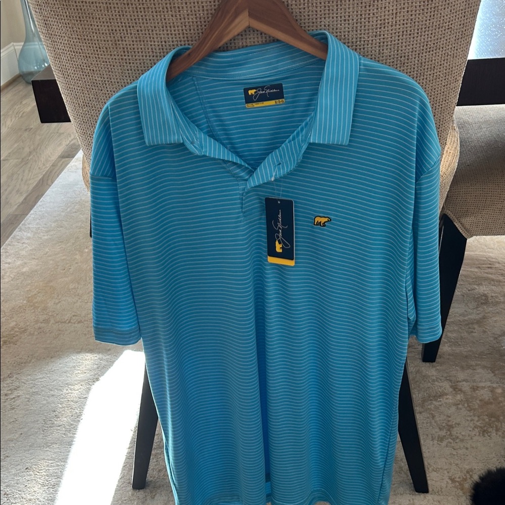 Stylish Blue Striped Polo Shirt